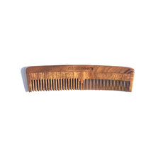 Load image into Gallery viewer, Wooden Neem Comb Narrow Tooth - NativeNeem